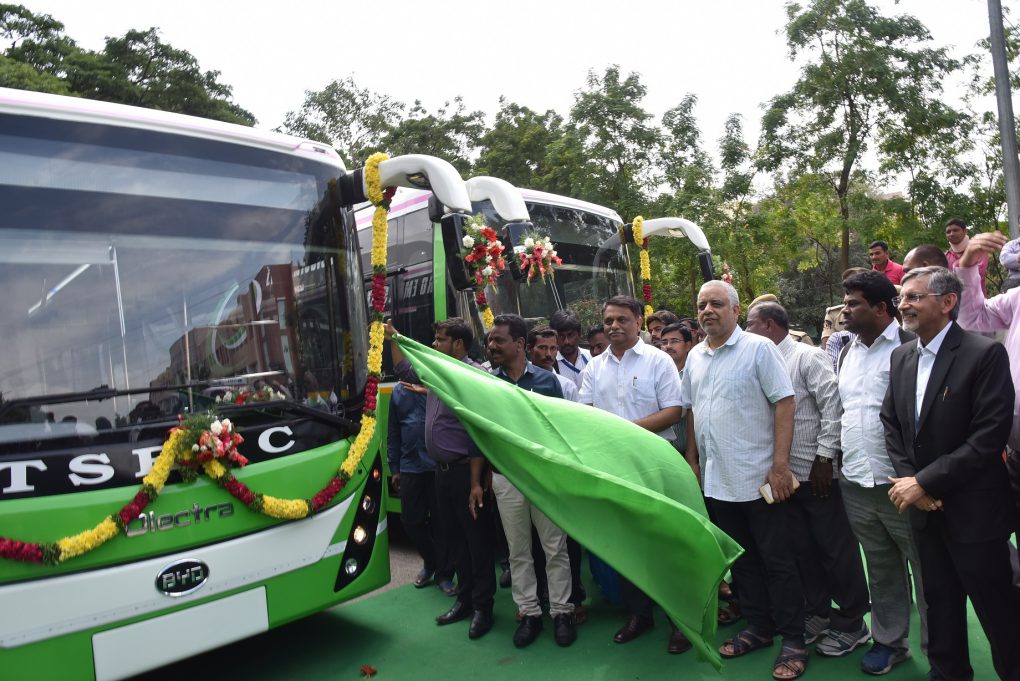 Flagged off electric buses in Secretaria