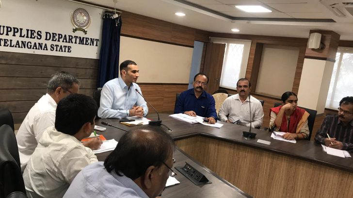 Commissioner for Civil Supplies Department held a review meeting with Civil Supplies Corporation District Managers – 06.01.2019